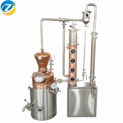 China Distillery Whiskey Distillation Equipment Copper Helmet Stainless Steel Alcohol Distillation 100l for sale