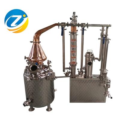 China Beer Bar Alcohol Distillation Plant Stainless Steel Liquor Distiller Wine Distillation Equipment Red Copper for sale