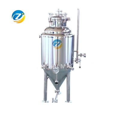 China Fermentation Beer Fermentation Equipment 100L Conical Fermenter With Dimple Plate Cooling for sale