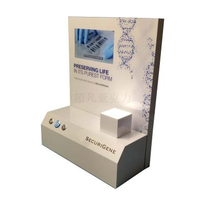 China Advertising Custom LCD Screen Acrylic Display Stand Advertise Video Display Rack for sale