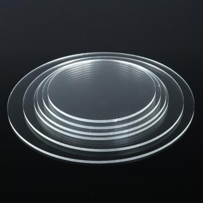 China Clear Acrylic Display Logo Round Plate Laser Engraving Promotion and Cut Circle Acrylic Disc for sale