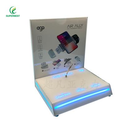 China Eco - Friendly Acrylic LED Mobile Phone Accessories Display Stand Advertising Display for sale