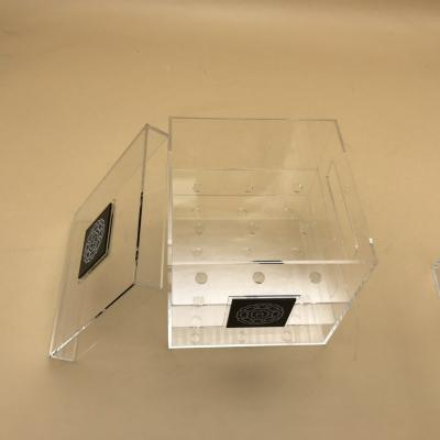 China Wholesale Eco - Friendly Rose Box Clear Acrylic 9 Rectangular Holes Flower Box for sale