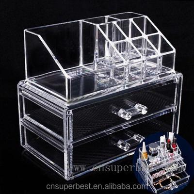 China Hot Selling High Quality Acrylic Cosmetic Display Cosmetics Display With 3 Tiers for sale