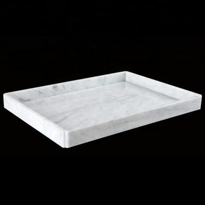 China Morden Wholesale Fast Shipping Good Quality Hotel Supply Customized Tray Durable Acrylic Marble Serving Tray for sale