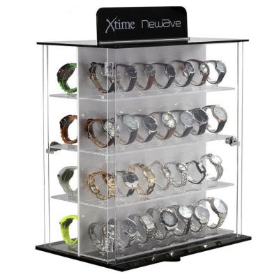 China Elegant design factory price free shopping mall branded watch showroom acrylic floor watch display stand for sale