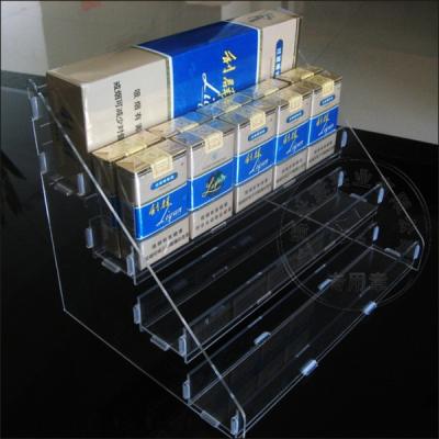 China Good Quality OEM/ODM 4 Tier Eco-Friendly Sale Factory Clear Acrylic Cigarette Display Stand for sale