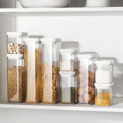 China Freshness Preservation Multi-specification Box Kitchen Storage Tank Transparent Plastic Food Moisture-Proof Sealed Tank for sale