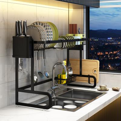 China Sustainable Household Over Sink Dish Drying Rack Multifunctional Kitchen Dish Rack Stand for sale