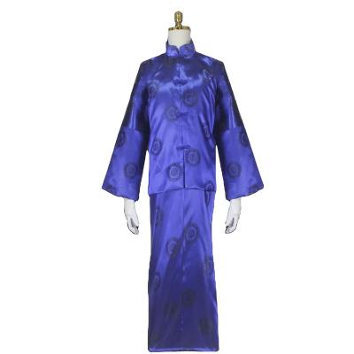 China Blue Dead Man Burial Shroud Clothing Burial Supplies Morgue Funeral Old Style Shroud Man Shroud Burial Products for sale