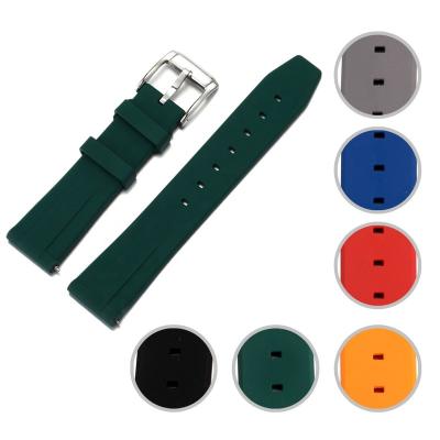 China Eco-Friendly Fluoro Silicone Rubber 20mm Bar Return Spring Quick RTS Watch Band Strap Strap Fit For RLX Dive Watch for sale