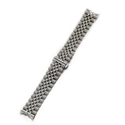 China Solid Curved Brush 316L Stainless Steel 22mm End Jubilee Watch Strap Band Fit Seiko 007 Watch for sale