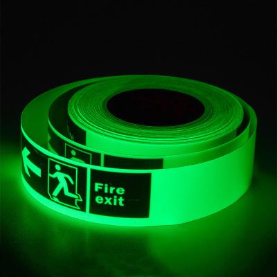 China Waterproof Night Self-luminous Photoluminescent Luminous Glow In The Dark Safety Tape for sale