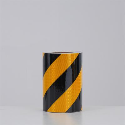 China PVC Crystal Lattice Reflective Film Dual Color Reflective Warning Tape For Road Safety for sale