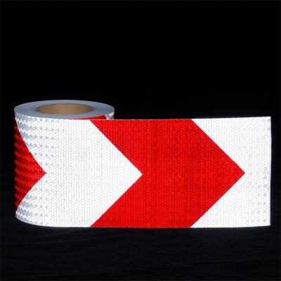 China Waterproof Crystal Lattice PVC Vehicle Reflective Warning Tape For Road Safety Sign for sale