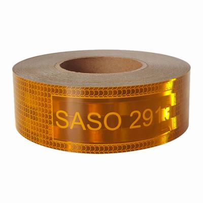 China Conspicuous SASO 2913 Reflective Tape Radium Tape Roll Yellow for sale