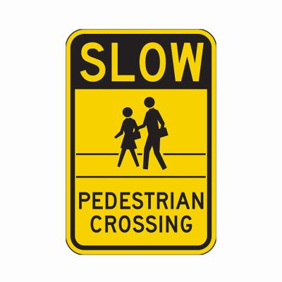 China Rectangle Arrow Reflective Safety Signs Slow Moving Compulsory Road Sign for sale