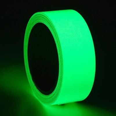 China Self Adhesive Custom Sticker Printable PVC Photoluminescent Film Glow in The Dark Warming Sign for sale