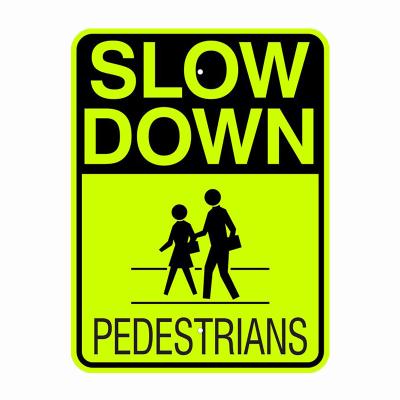 China Customized Reflective Traffic Signs Roadway Signs For Pedestrians School Bus for sale