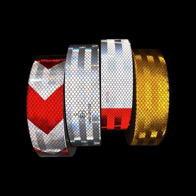 China Waterproof Reflective Warning Sticker Red And White Self Adhesive Conspicuity Tape For Truck for sale