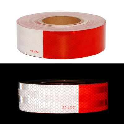 China High Intensity Reflective Vinyl 10 Year Red White Dot-C2 Reflective Tape Conspicuity Tape For Truck for sale