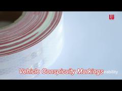 dot-c2 red and white reflective safety sticker self adhesive reflector tape for trailers