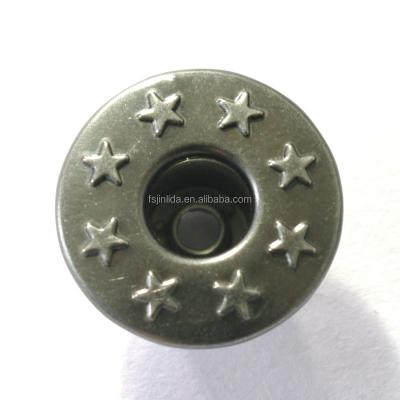 China Foshan 20mm dry cleaning metal jeans hollow leg button for clothing for sale