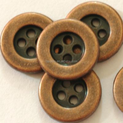 China New Style Sustainable 15mm 4 Hole Metal Sew Button For Custom Shirt Button for sale