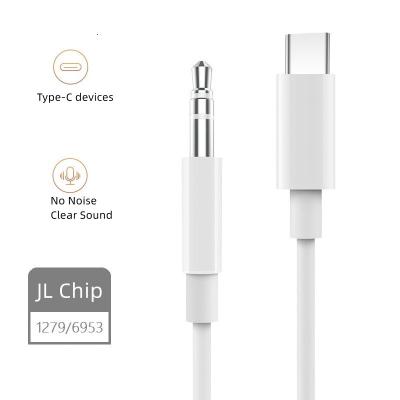 China High Quality Cheap Price 1000mm Length Shell 16bit/48k Plastic Audio Jack USB C Cable Adapters Type C Cell Phone Aux Adapter. for sale