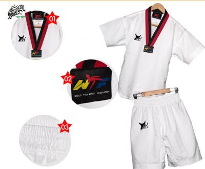 China Durable polyester taekwonds uniform\White Taekwondo uniform\Taekwondo tkd uniform\Kids for sale