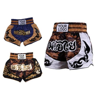 China 100% Polyester Sublimation Sublimation Custom Printed Make Your OWN Logo Kick Boxing Shorts Men Women Muay Thai Muttahida Majlis-e-Amal Short Shorts for sale