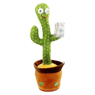 China Eco-friendly Hot Selling Singer and Dancing Cactus Saxophone Stuffed Cactus Recording Toy Dancing Electric Plush Toy for sale