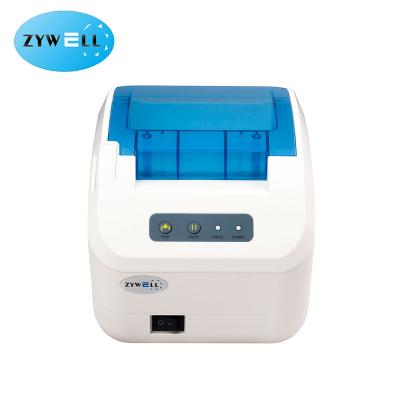 China Zywell Black And White Thermal Label Printer Bar Code Thank You Sticker Printer With USB RS232 LAN WIFI ZY609 for sale