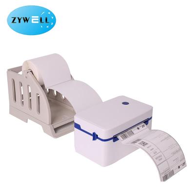 China 4x6 Shipping Label Printer Desktop Thermal Label Maker Barcode WIFI Black And White Printer With Big Label Holder for sale