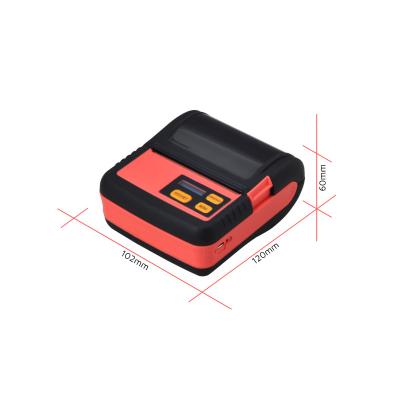 China Mini Zywell 58mm Barcode Label Printer Thermal Printer Red Mini Impresota ZM02 Handheld for sale