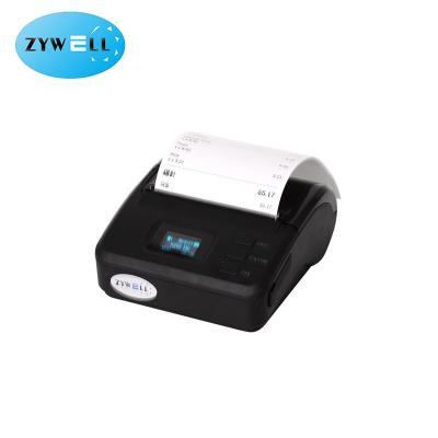 China Mini Zywell thermal printer 80mm wireless portable mini bluetooth mobile receipt printer ZM01 for sale