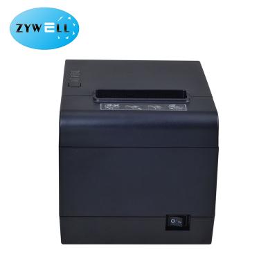 China Zhuhai zywell printer black professional 80mm thermal receipt printer 80mm pos zy808 thermal printer with built-in adapter for sale