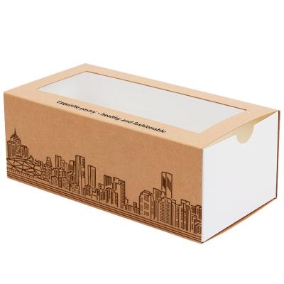 China Handmade Transparent Aluminum Foil Food Package Paper Box Cardboard For Birthday Cake Wrapping Paper With Handle Packaging Plastic Boxes Suppliers for sale