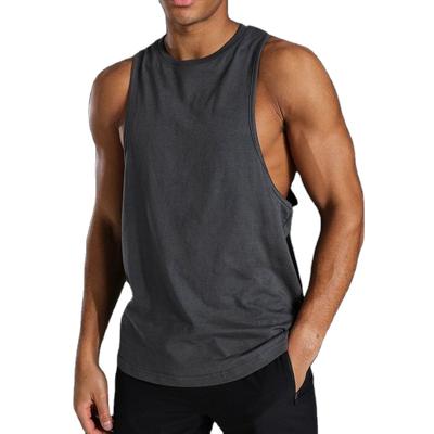 China Custom High Quality Wear Bodybuilding Gym Fitness T-shirt Men Polyester Logo Anti-Wrinkle Print Gym Active Tank Tops for sale