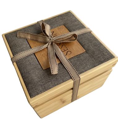 China New Type Handmade Bamboo Craft Organizer Gift Box Wooden Storage Box Packaging for sale