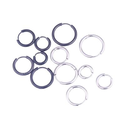 China Easy Sleeper Small Cartilage Stainless Steel Daith Circle Earrings Tiny Body Piercing Jewelry for sale