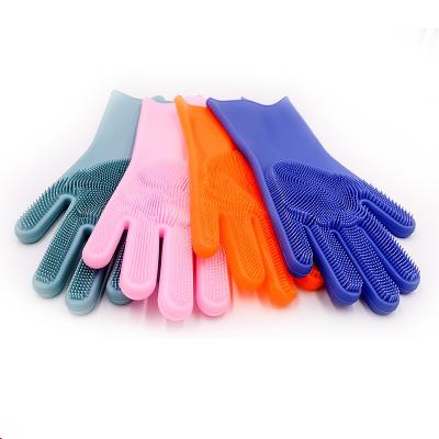 China Kitchen Household Dishwashing Cleaning Gloves Waterproof Long Lasting Heat and Slip Resistant Silicone Rubber Long Glove for sale