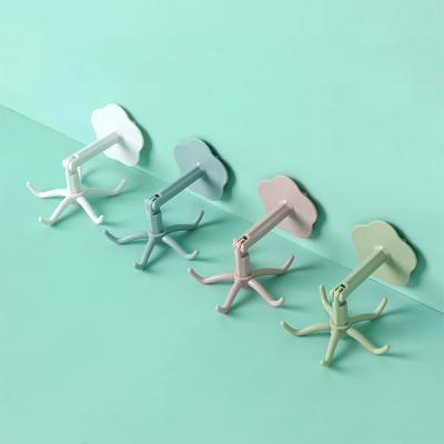 China Adhesive Towel Hooks Suction Hook Bedroom Door Buckle Plastic Super Strong Holder Strip Holder For Bathroom Shower Kitchen for sale