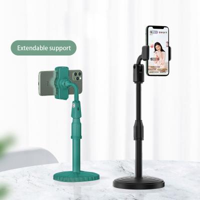 China Base Foldable Mobile Portable Adjustable Base Round Low Round Desktop Rotation Square Height Support Phone Stand for sale