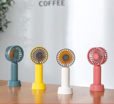 China Portable Light Base Fan 3-Wind Portable Mini Fan Rechargeable Gear USB Handheld for sale