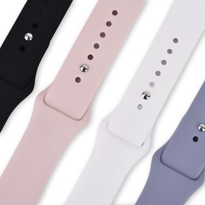 China 2020 Sport Fashion Hot Selling Silicone Sport Band For Apple Watch Series 3 4 5 6 / SE 38mm 40mm 42mm 44mm for sale