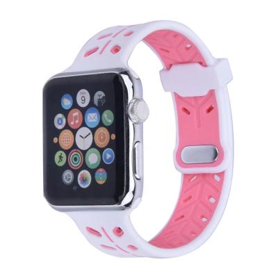 China Hot Selling Sport Silicone Easy Wearing Watch Band For Apple Watch Series 4 38mm 40mm for sale