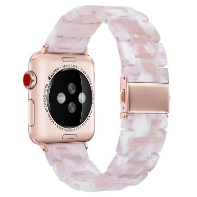 China Newest High Quality Resin Watch Band For iwatch All Series, Resin Replacement Wrist Strap For Apple Watch Band 38mm 40mm 42mm 44mm for sale