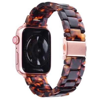 China Newest Luxury For iwatch Band Resin Watch Band Replacement High Quality Wrist Strap For Apple Watch Band 38mm 40mm 42mm 44mm for sale