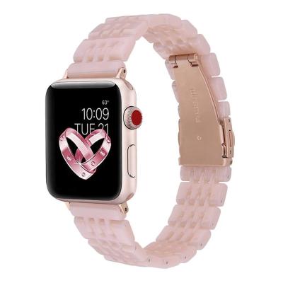 China Newest Hot Sale Luxurious Resin Wrist Watch Band Strap For Apple Watch 38mm 40mm For iwatch 1234 Series for sale